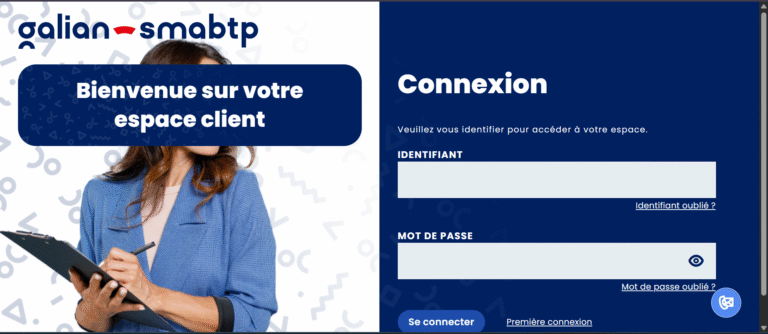 Galian Extranet : connexion et fonctionnalités Galian Extranet : capture d'écran de la page de connexion