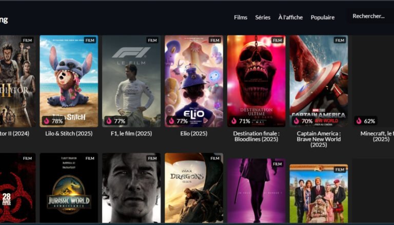 Empire Streaming App interface capture d'écran