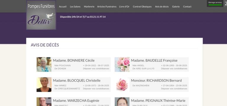 pompes funèbres Dellis avis de décès