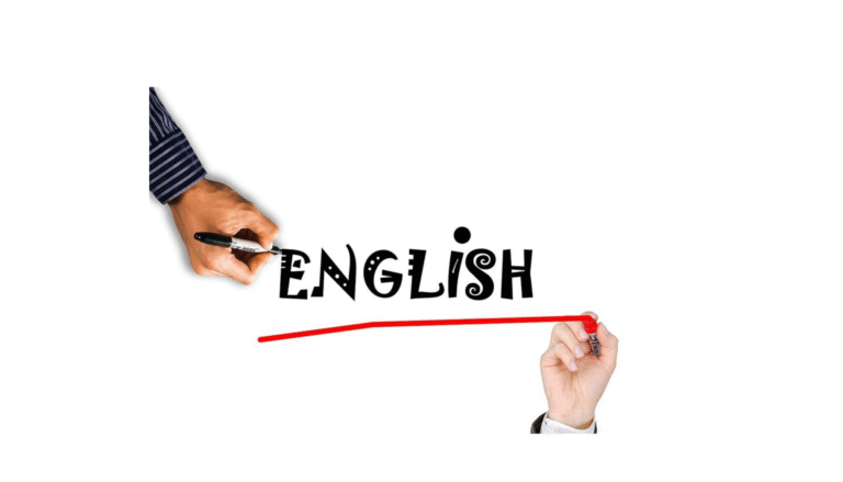 Mot English écrit à la main