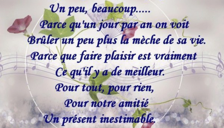 texte anniversaire amie