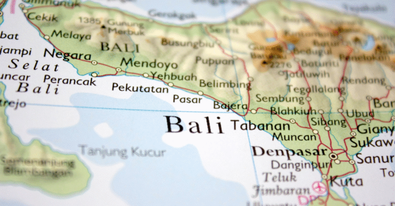 Bali sur la carte du monde